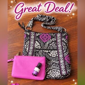 Vera Bradley Crossbody w/ Wristlet & lavender essential oil